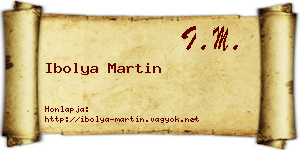 Ibolya Martin névjegykártya