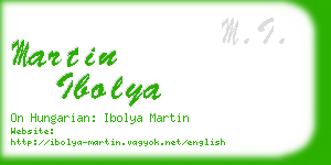 martin ibolya business card